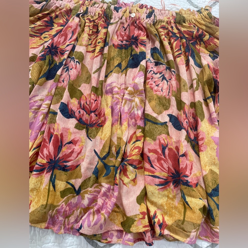 Terra & Sky Off the Shoulder Floral Blouse Women’s Size 1X (16W - 18W) - Picture 2 of 13